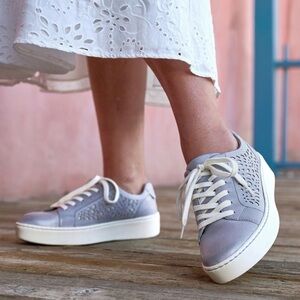 Born Mira Lazer Sneakers in Light Dusty Blue